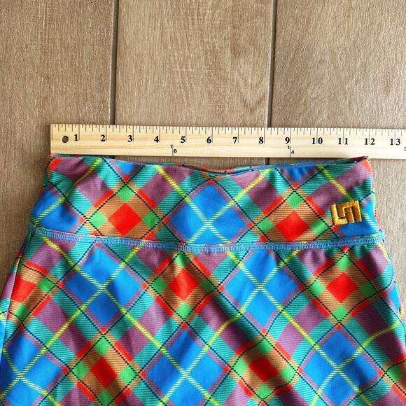 Loundmouth Womens Mini Golf Skort XXS Plaid Colorful Sporty Preppy Tennis Wacky - Picture 4 of 5